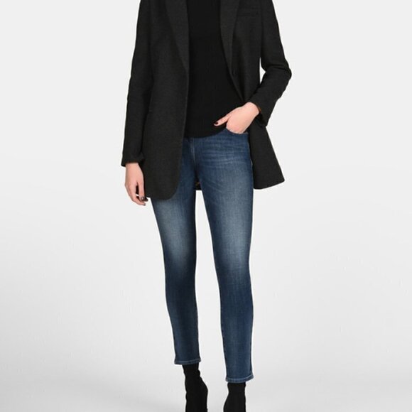 Zoe Karssen Relaxed Fit Wool Blend Blazer in Moonless Night Size L NWT $235 - Picture 2 of 12